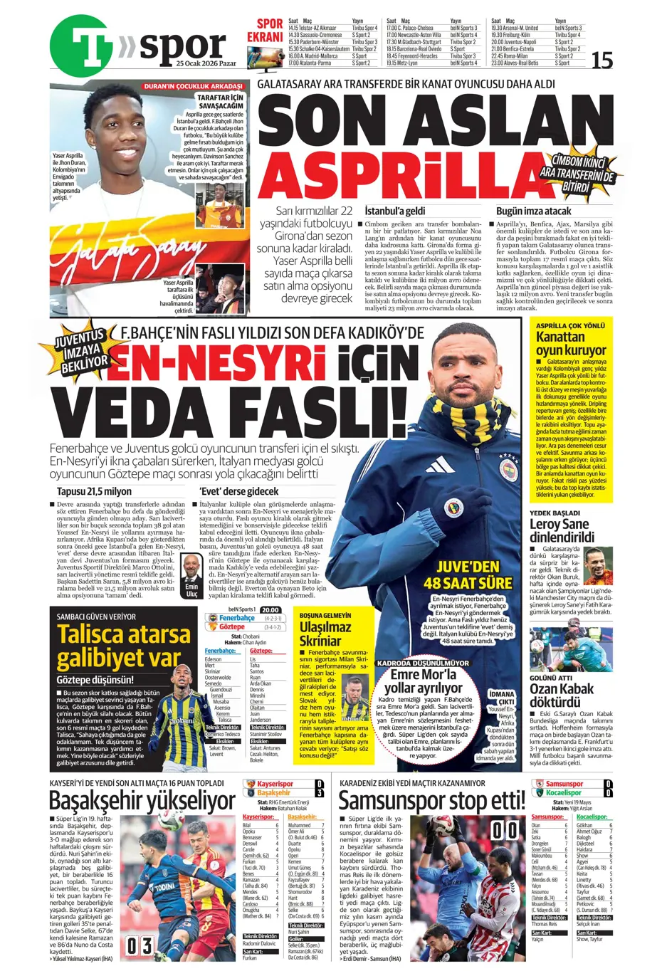 "Asprilla sonrası Galatasaray'ın 3. transferi de belli oldu" | Sporun manşetleri - 29