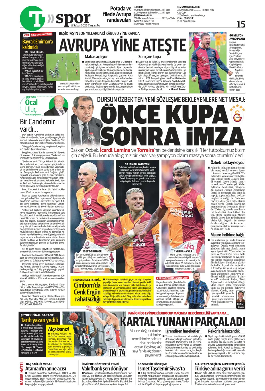 "Lemina ve Icardi için Galatasaray'dan kesin karar çıktı" | Sporun manşetleri - 19 "Lemina ve Icardi için Galatasaray'dan kesin karar çıktı" | Sporun manşetleri - 19