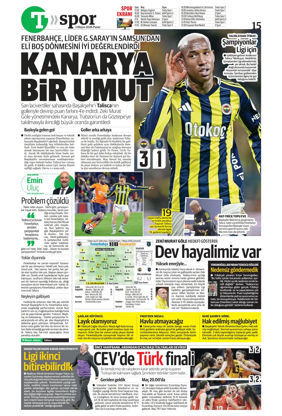 Galatasaray dördüncüyü ararken dört yedi | Sporun manşetleri - 42 Galatasaray dördüncüyü ararken dört yedi | Sporun manşetleri - 42