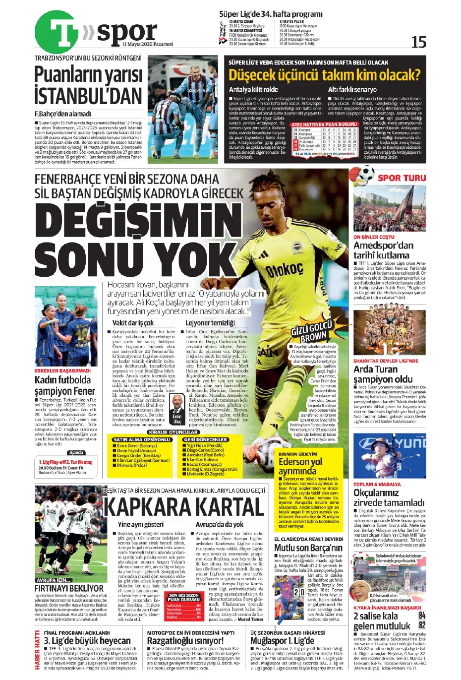 Güle güle Archie Brown! Fenerbahçe'de 4 ayrılıkla yaprak dökümü başlıyor | Sporun manşetleri - 7