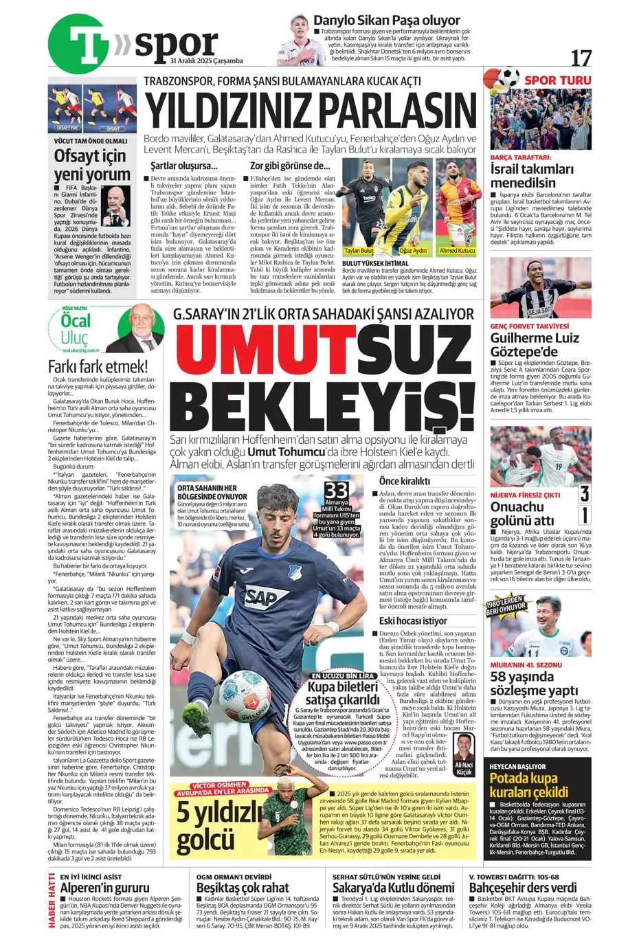 "Rafa Silva'nın yerine bomba isim geliyor" | Sporun manşetleri - 16