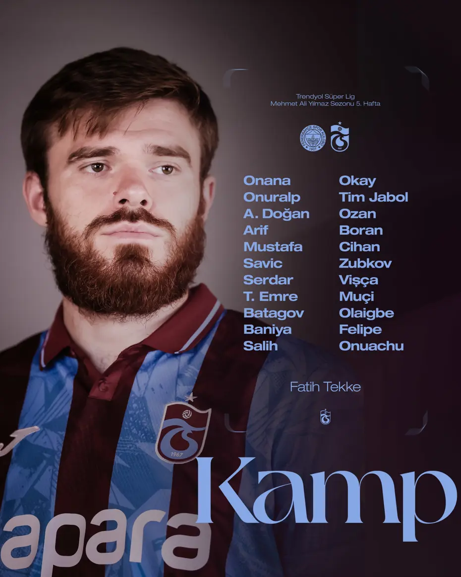 Trabzonspor'da Fenerbahçe maçına saatler kala sakatlık: Kadroya alınmadı - 4