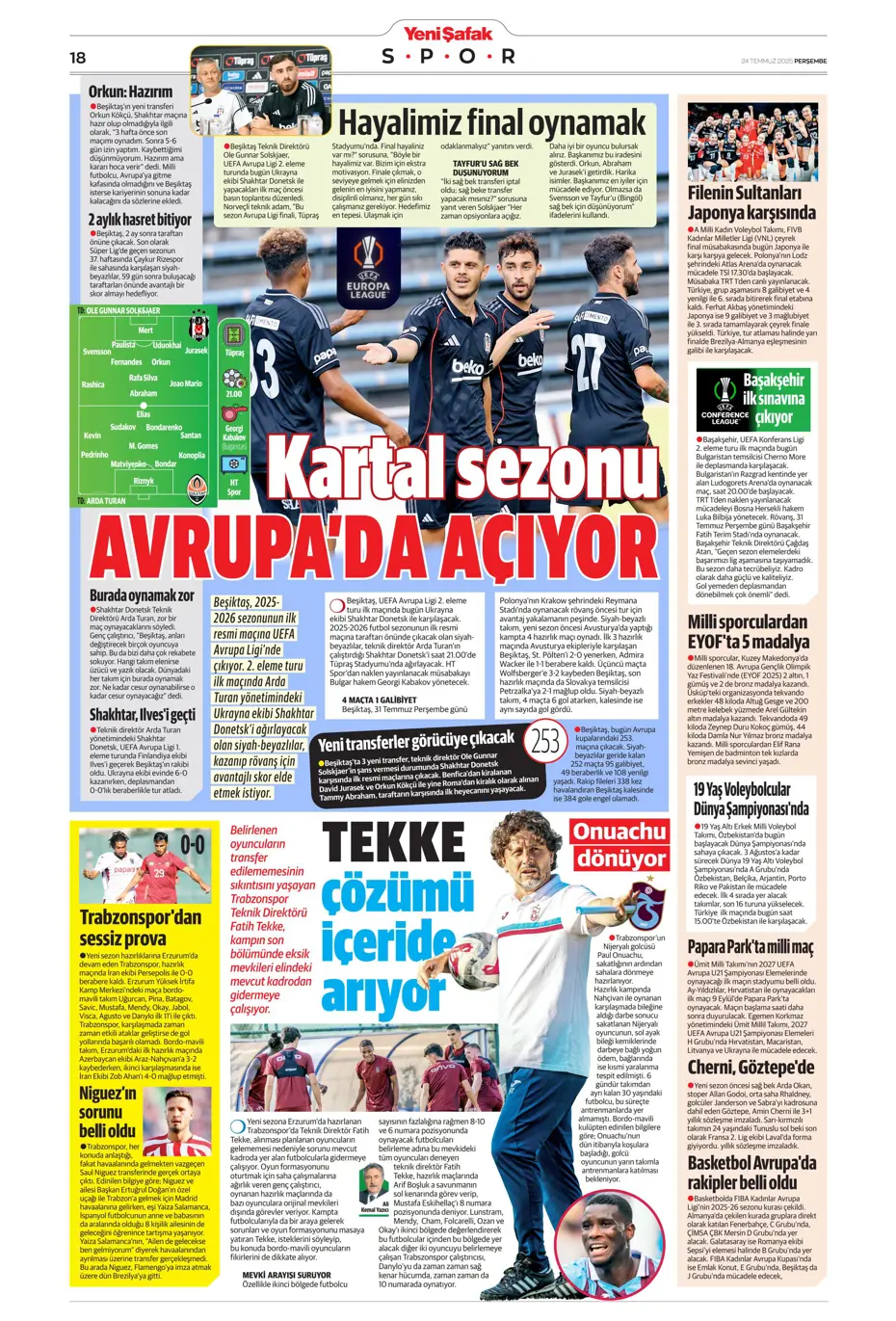 "Enzo Millot Aslan oluyor" | Sporun manşetleri - 2