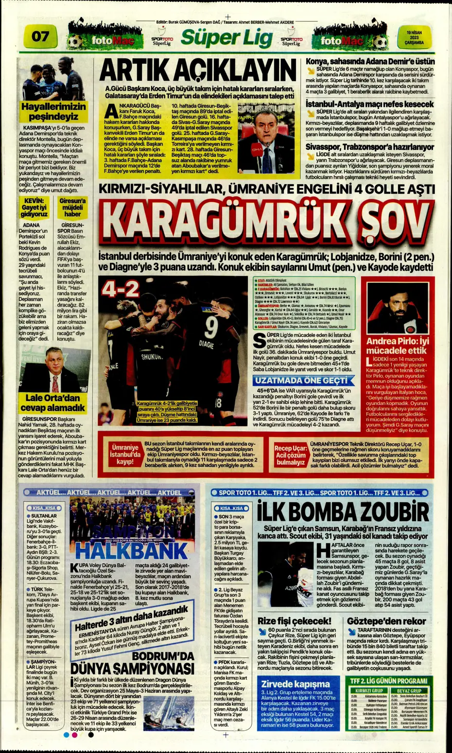 "Galatasaray'ın şov gecesi" | Sporun Manşetleri - 19 "Galatasaray'ın şov gecesi" | Sporun Manşetleri - 19