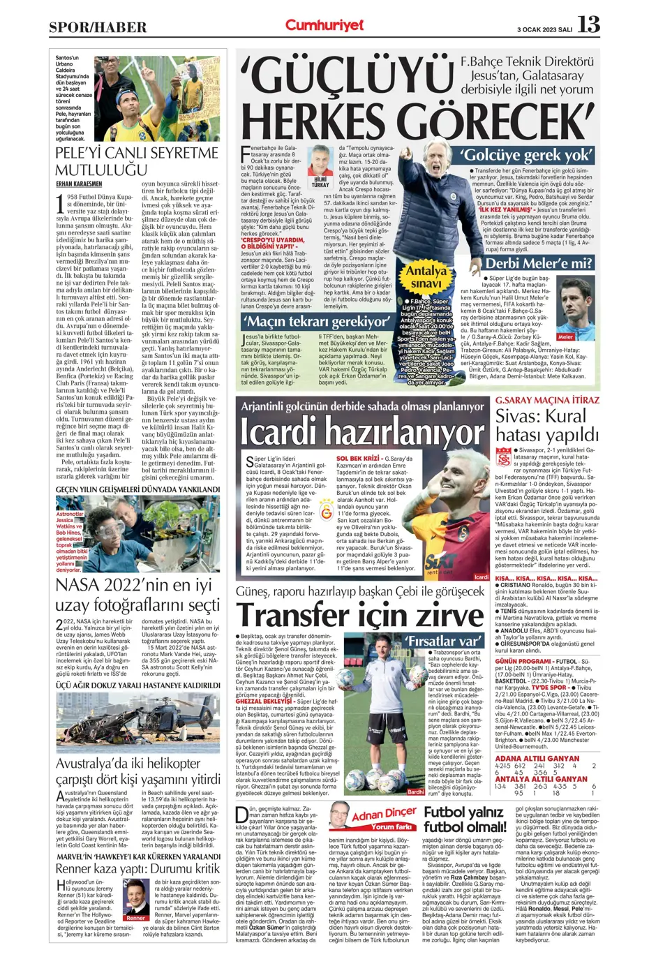 Sporun manşetleri (3 Ocak 2023) - 6