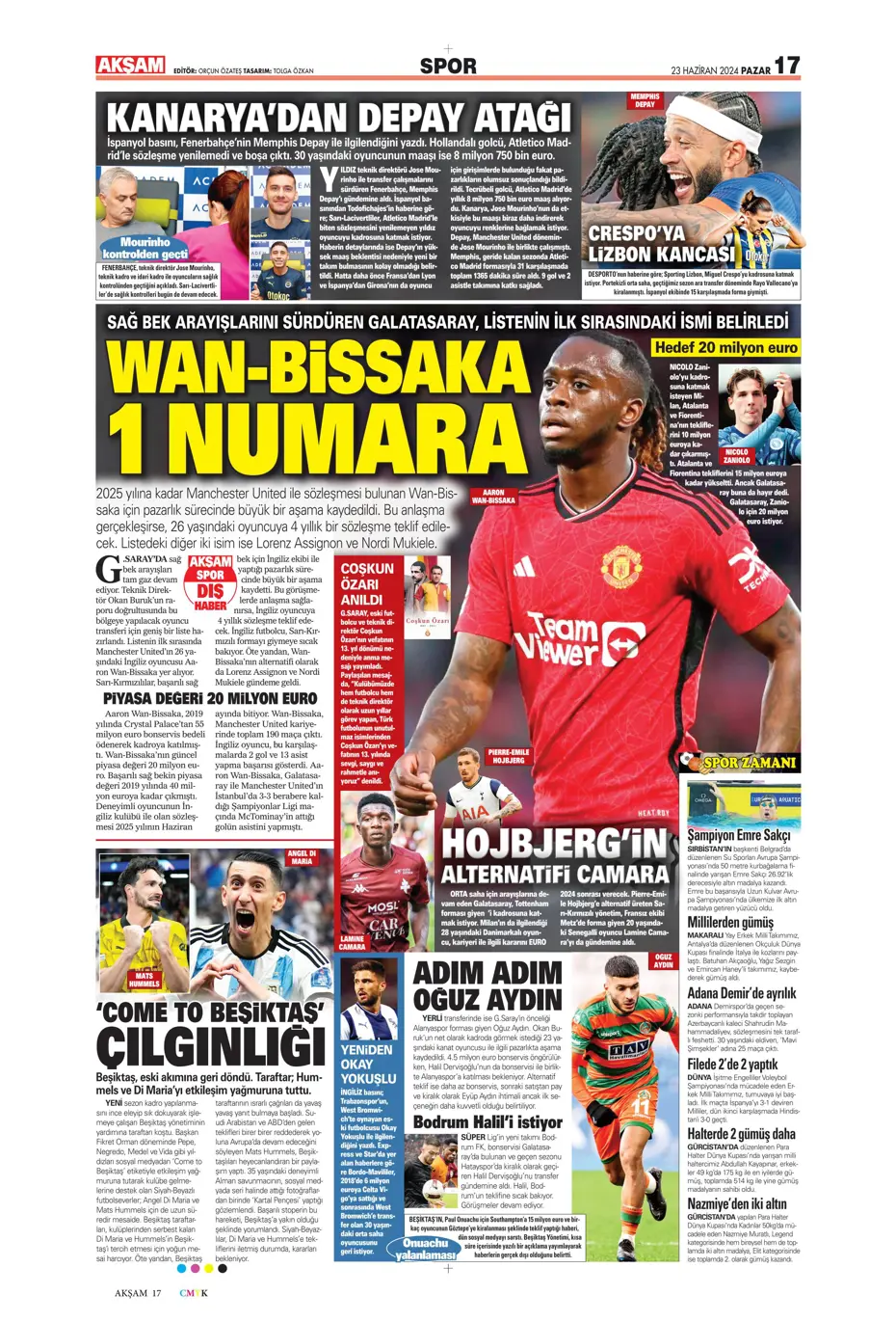 "Liderlik gitti tur elimizde" | Sporun Manşetleri (23 Haziran 2024) - 2