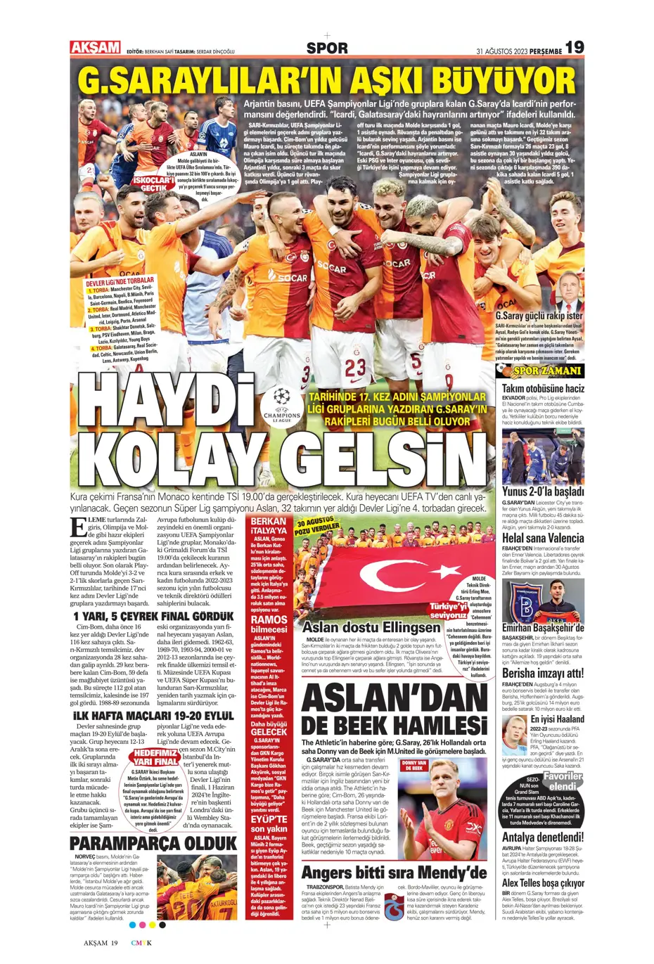 "Sergio Ramos formayı giydi" | Sporun manşetleri (31 Ağustos 2023) - 6 "Sergio Ramos formayı giydi" | Sporun manşetleri (31 Ağustos 2023) - 6