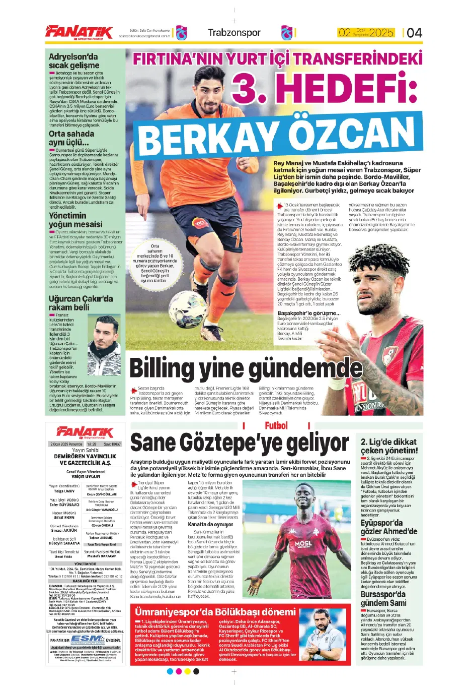 "Yeni transfer bombası Leroy Sane" | Sporun manşetleri - 3