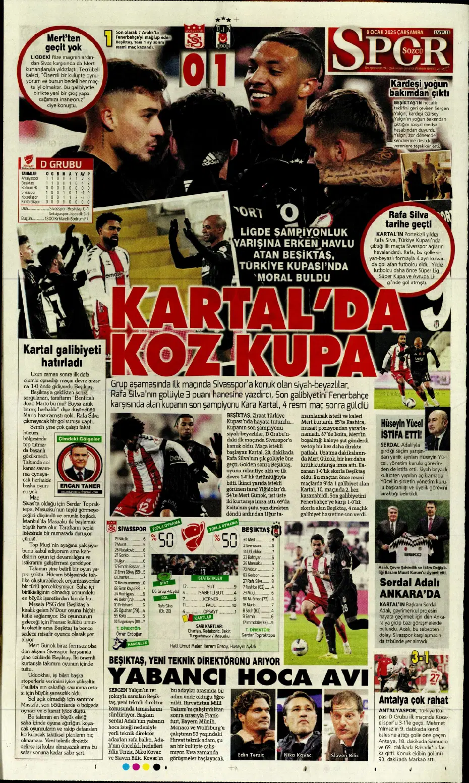 "Fenerbahçe'de büyük gün" | Sporun manşetleri (8 Ocak 2025) - 19 "Fenerbahçe'de büyük gün" | Sporun manşetleri (8 Ocak 2025) - 19