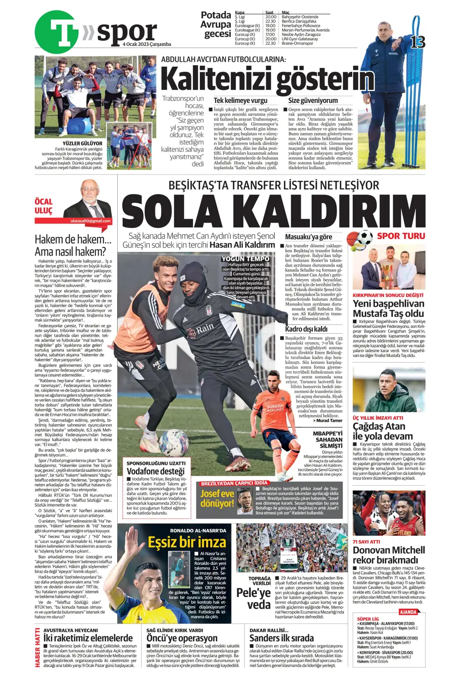 Sporun Manşetleri (4 Ocak 2023) - 36