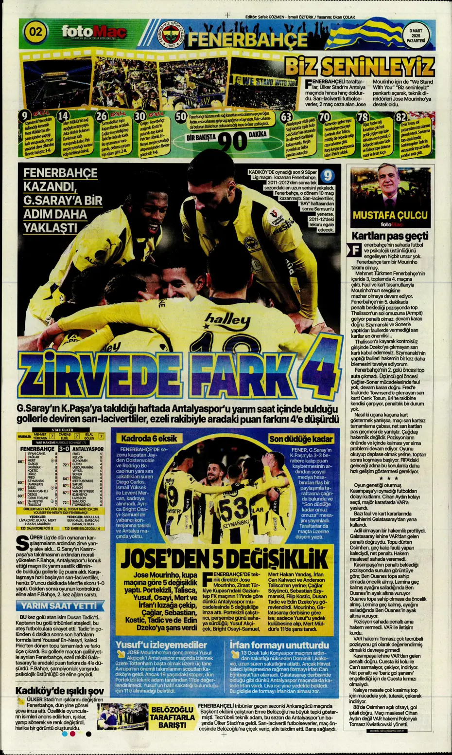 "Zirvede fark 4" | Sporun manşetleri - 12