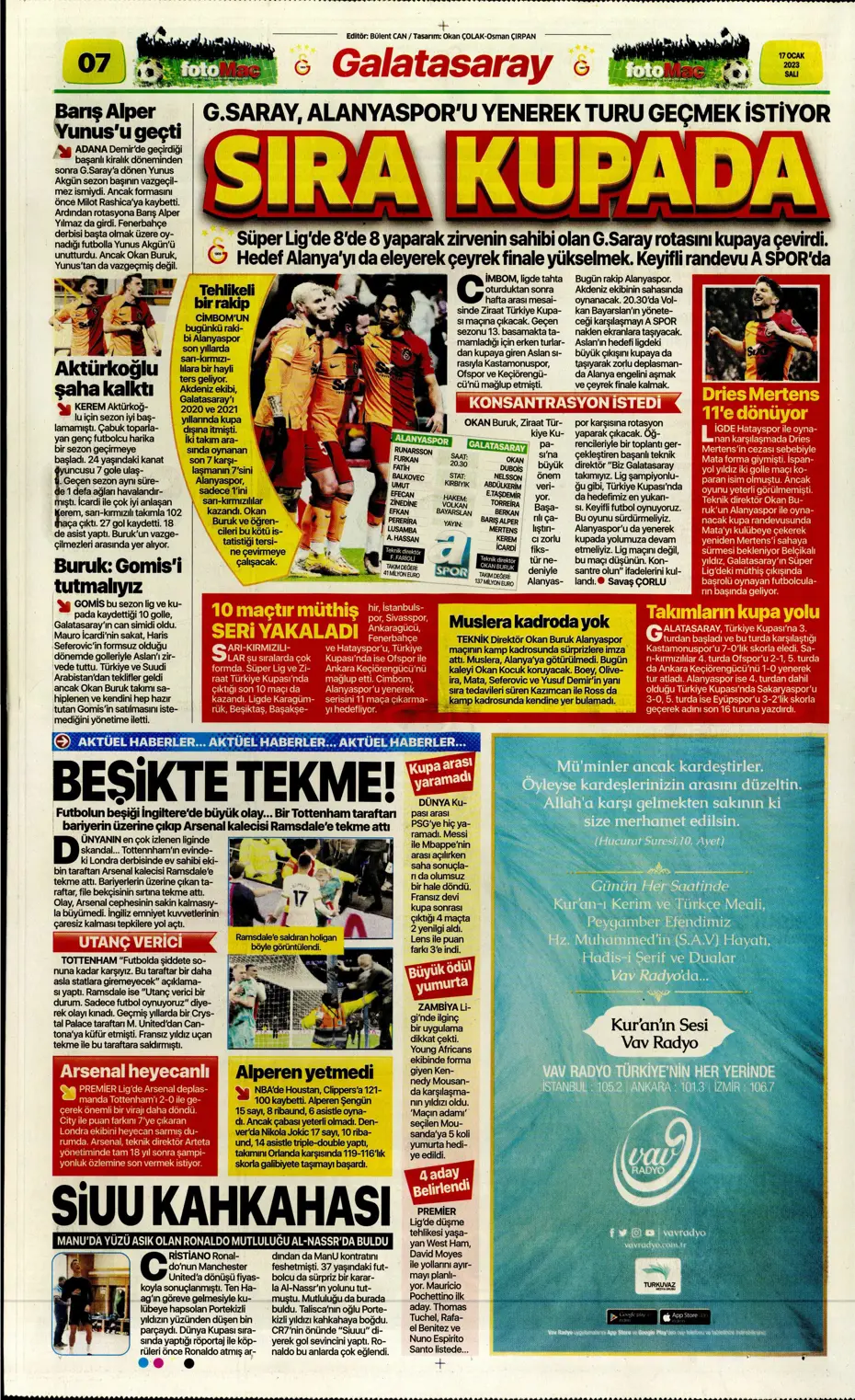 Sporun Manşetleri (17 Ocak 2023) - 8