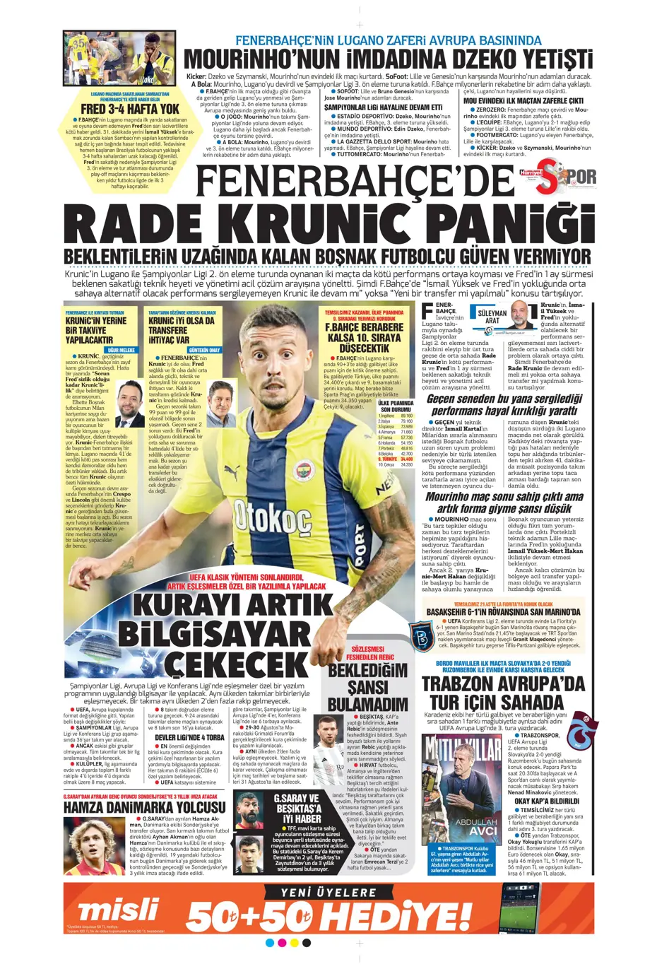 "McTominay Aslan oluyor" | Sporun manşetleri (1 Ağustos 2024) - 15 "McTominay Aslan oluyor" | Sporun manşetleri (1 Ağustos 2024) - 15