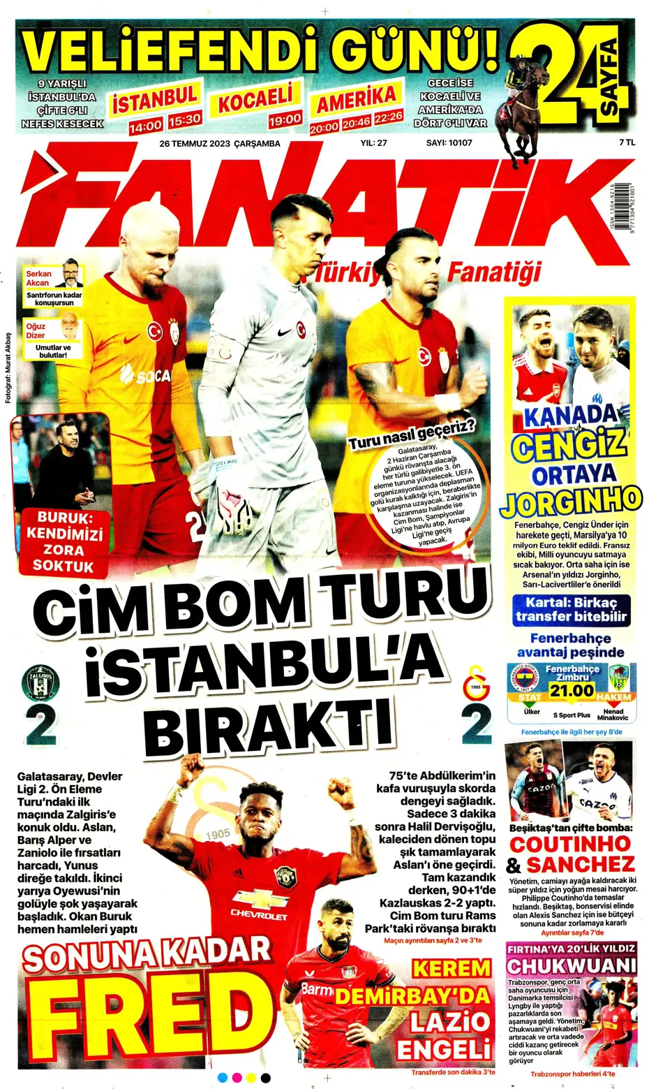 "Beşiktaş'ın istediği Rebic Fenerbahçe'ye" | Sporun manşetleri (26 Temmuz 2023) - 3