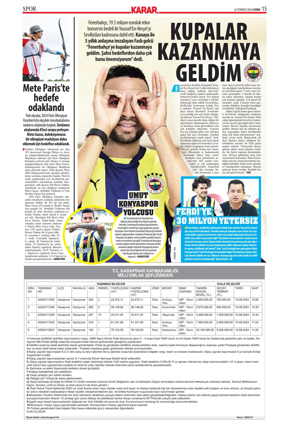"Anderson Talisca savaşı" | Sporun manşetleri - 21