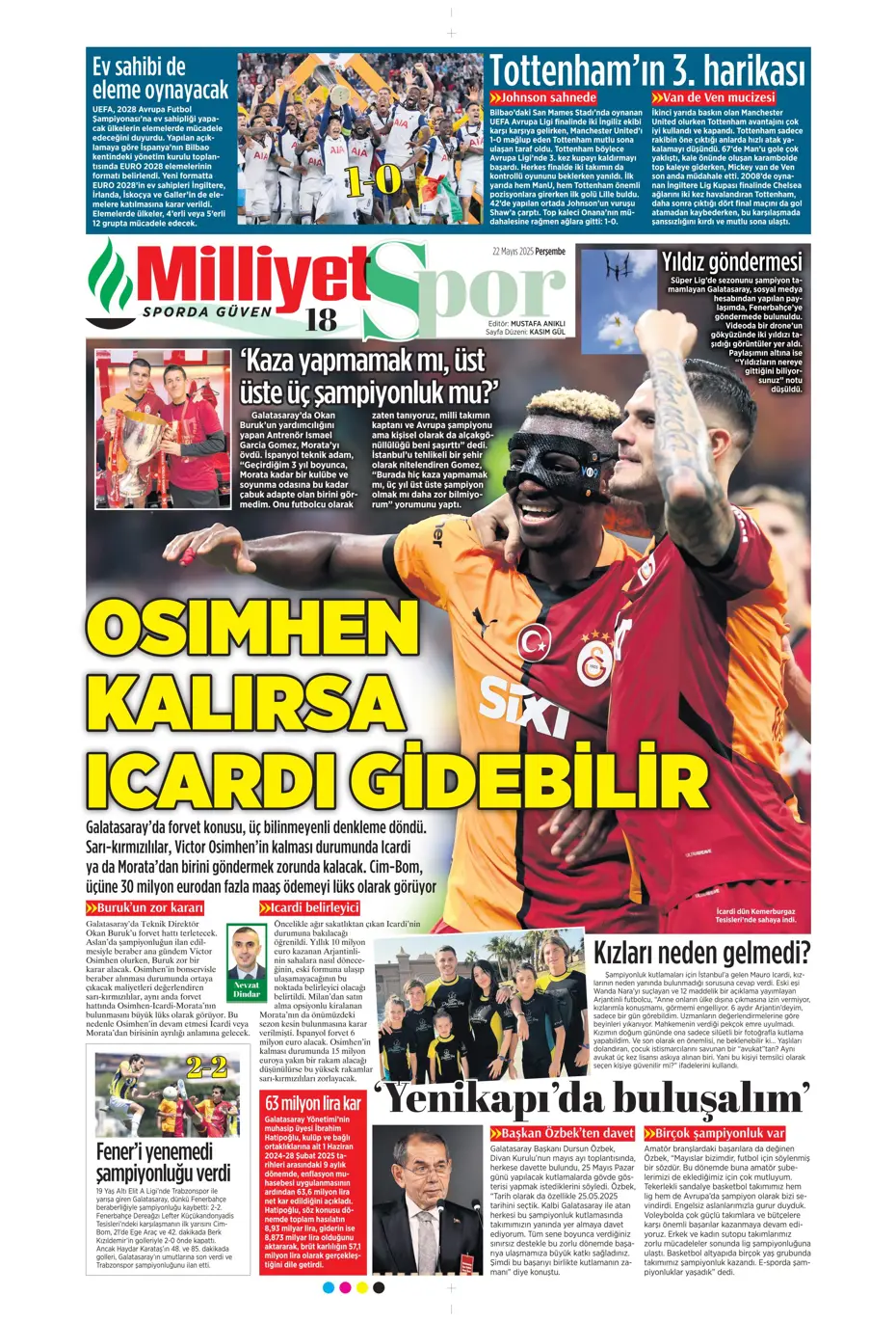 "Aslan Cherki'ye gidiyor" | Sporun manşetleri - 21