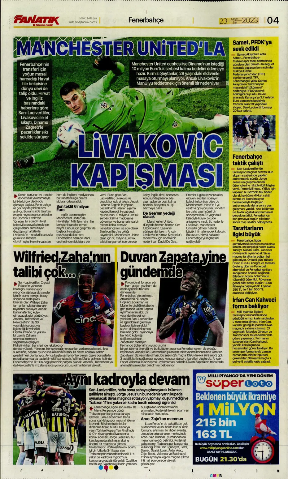 "Aslan'dan Devler Ligi hamlesi" | Sporun Manşetleri - 3 "Aslan'dan Devler Ligi hamlesi" | Sporun Manşetleri - 3