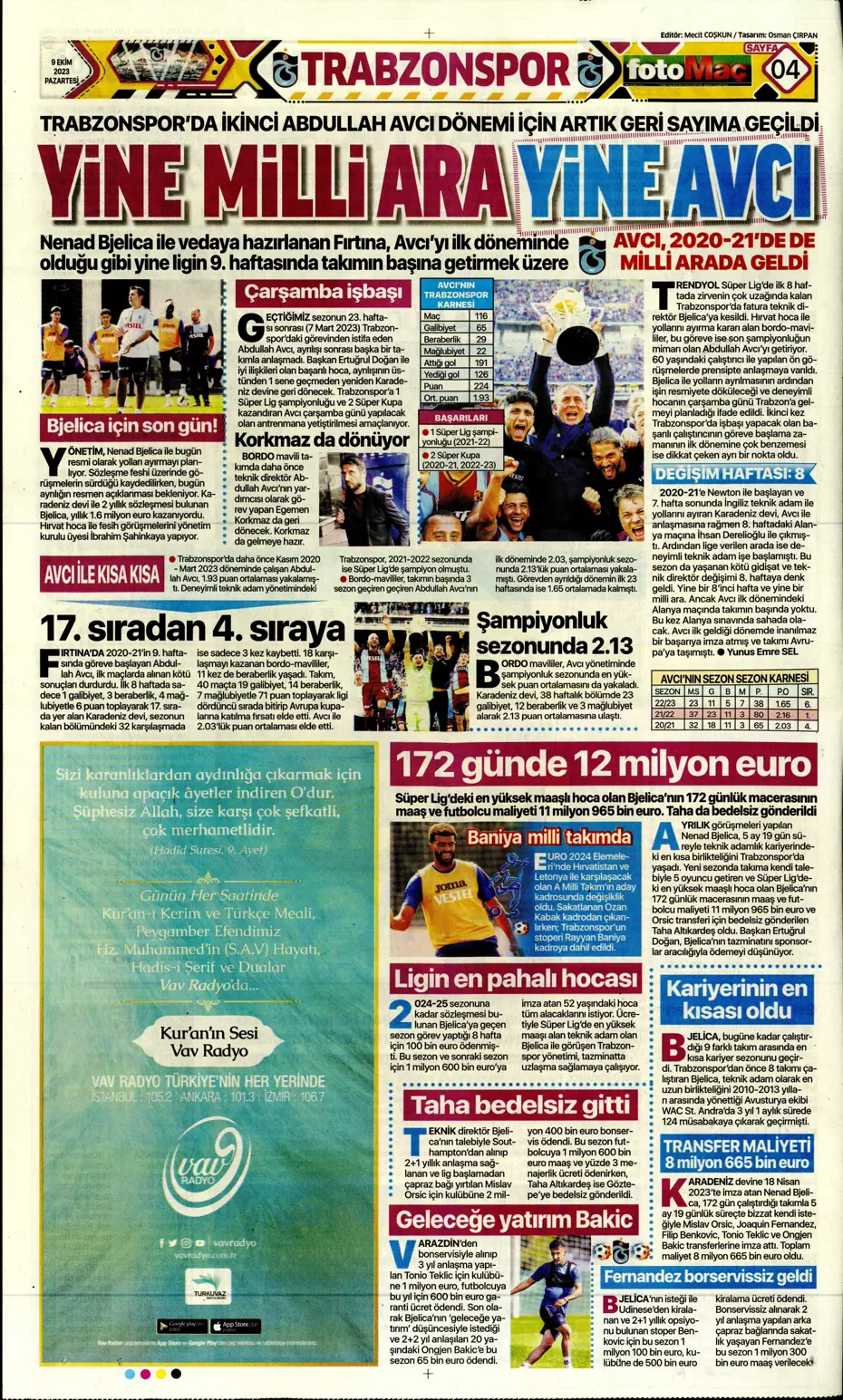 "Ağa da paşa da Fenerbahçe" | Sporun manşetleri (9 Ekim 2023) - 14 "Ağa da paşa da Fenerbahçe" | Sporun manşetleri (9 Ekim 2023) - 14