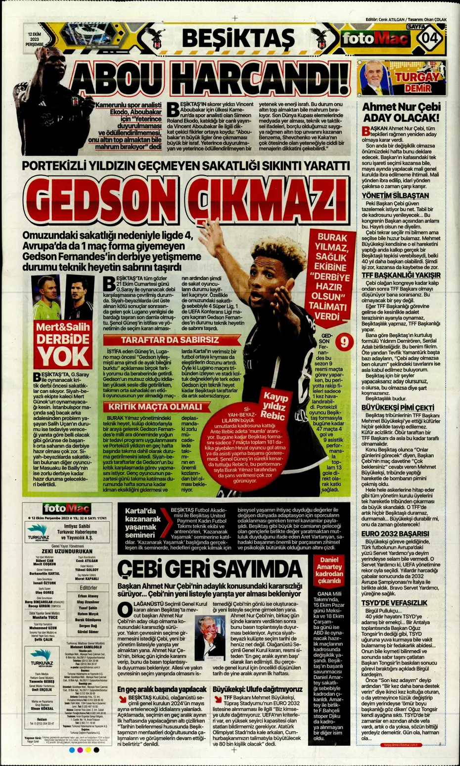 "Amiral gemisi Galatasaray" | Sporun manşetleri (12 Ekim 2023) - 14