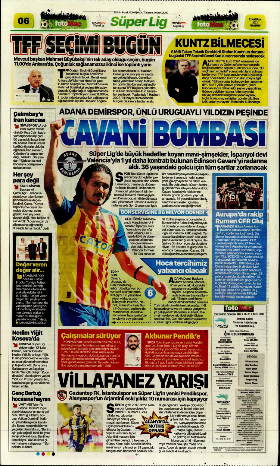 "Aslan'a süper golcü" | Sporun manşetleri (22 Haziran 2023) - 9