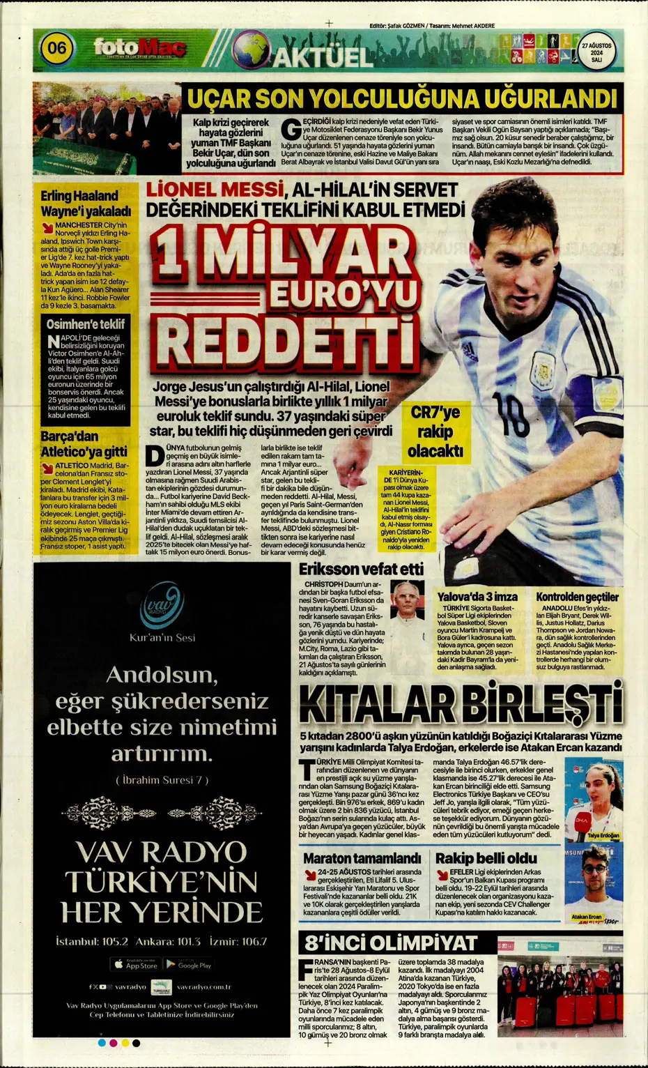 "Şok eden Ferdi Kadıoğlu gerçeği" | Sporun manşetleri - 16