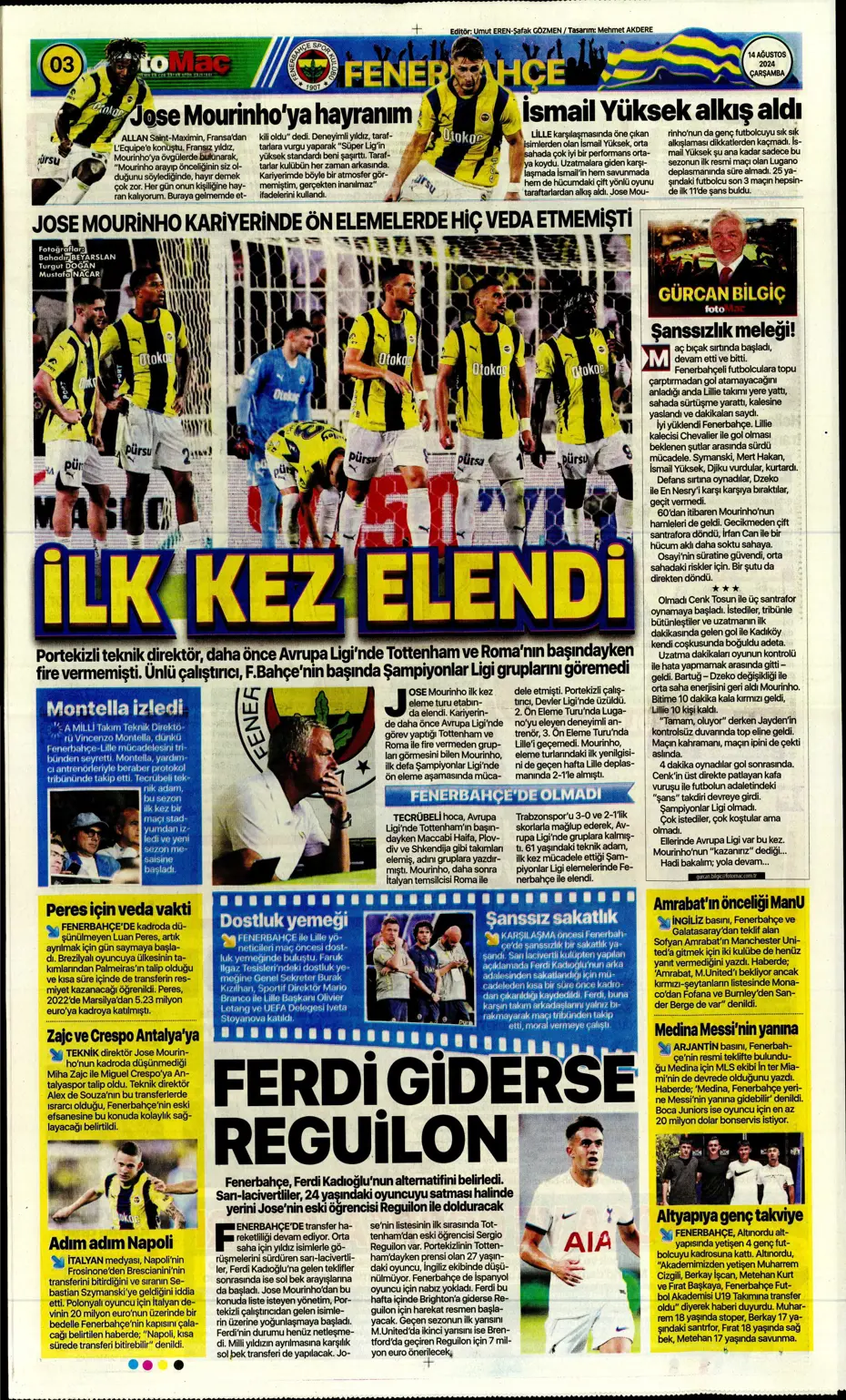 "Yüzde bin şanssızlık" | Sporun manşetleri - 8