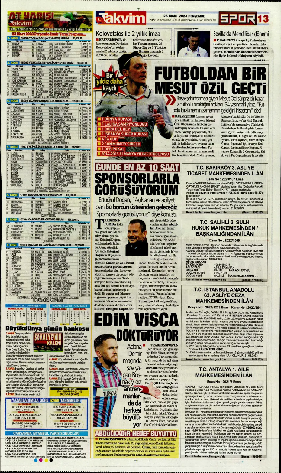 "Jesus'un derbi motivasyonu" - Gazete manşetleri (23 Mart 2023) - 27