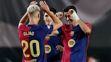 Dani Olmo ilk maçında Barcelona'ya 3 puanı getirdi