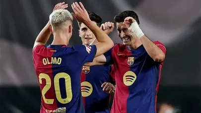 Dani Olmo ilk maçında Barcelona'ya 3 puanı getirdi