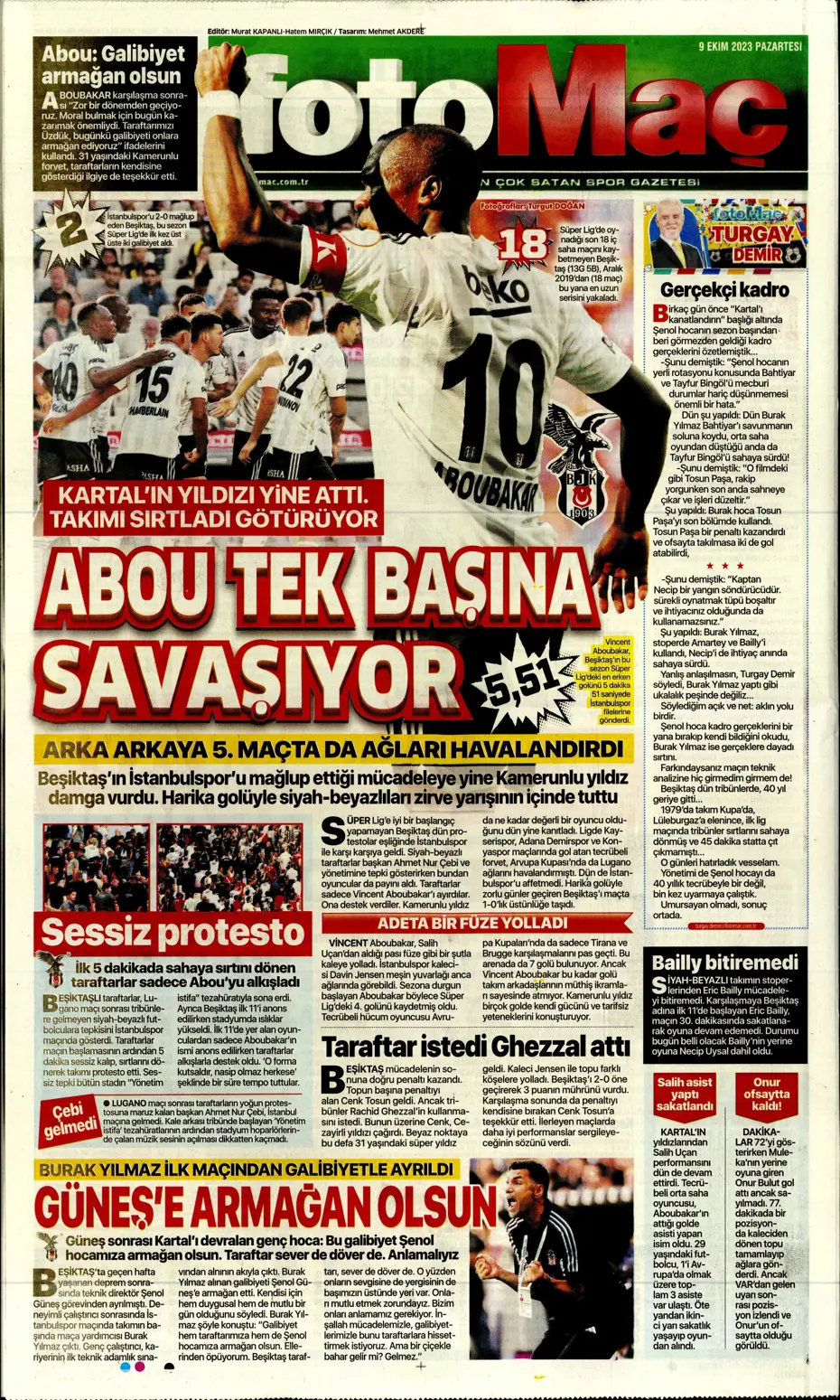 "Ağa da paşa da Fenerbahçe" | Sporun manşetleri (9 Ekim 2023) - 19 "Ağa da paşa da Fenerbahçe" | Sporun manşetleri (9 Ekim 2023) - 19