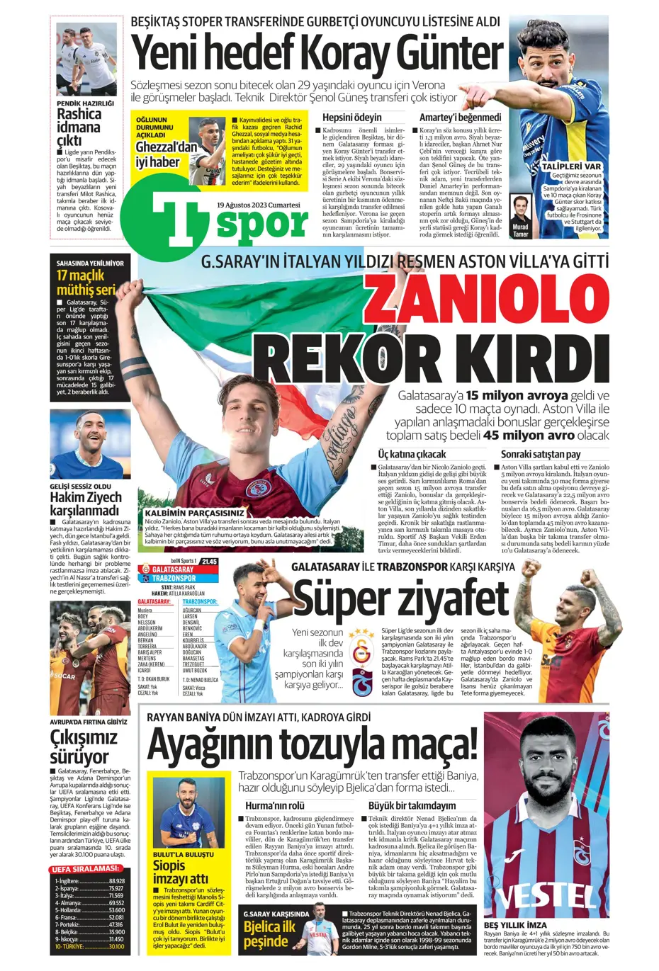 "Ramos'ta büyük kapışma" | Sporun Manşetleri (19 Ağustos 2023) - 37
