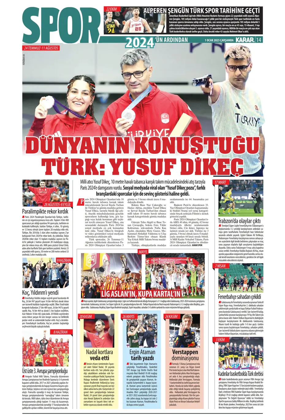 "Sergen Yalçın ve ekibi cumartesi başlıyor" | Sporun manşetleri (1 Ocak 2025) - 20