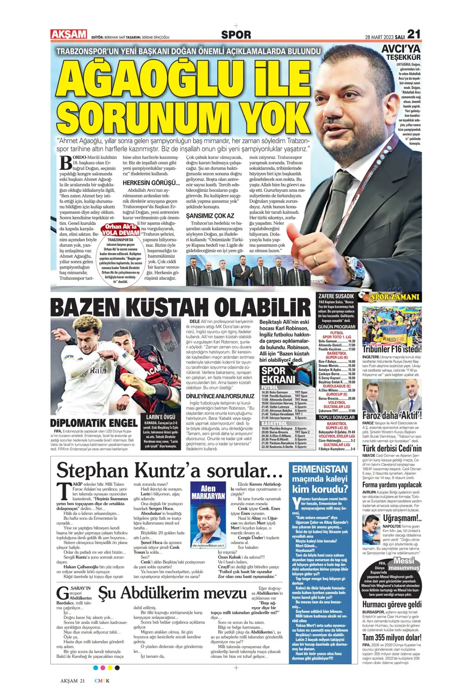"Vurduğumuz gol olsun" - Sporun manşetleri - 3