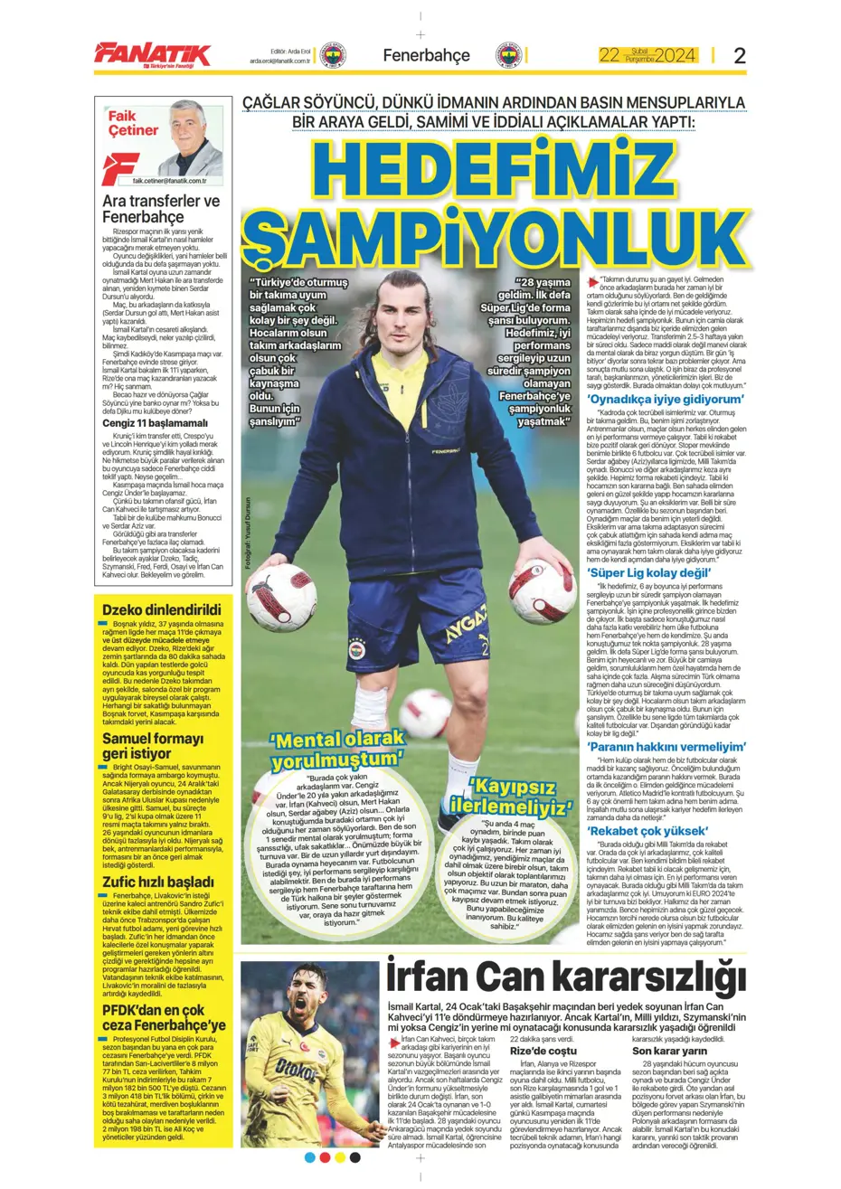 "Fenerbahçe Alex'in peşinde" | Sporun manşetleri (22 Şubat 2024) - 6 "Fenerbahçe Alex'in peşinde" | Sporun manşetleri (22 Şubat 2024) - 6