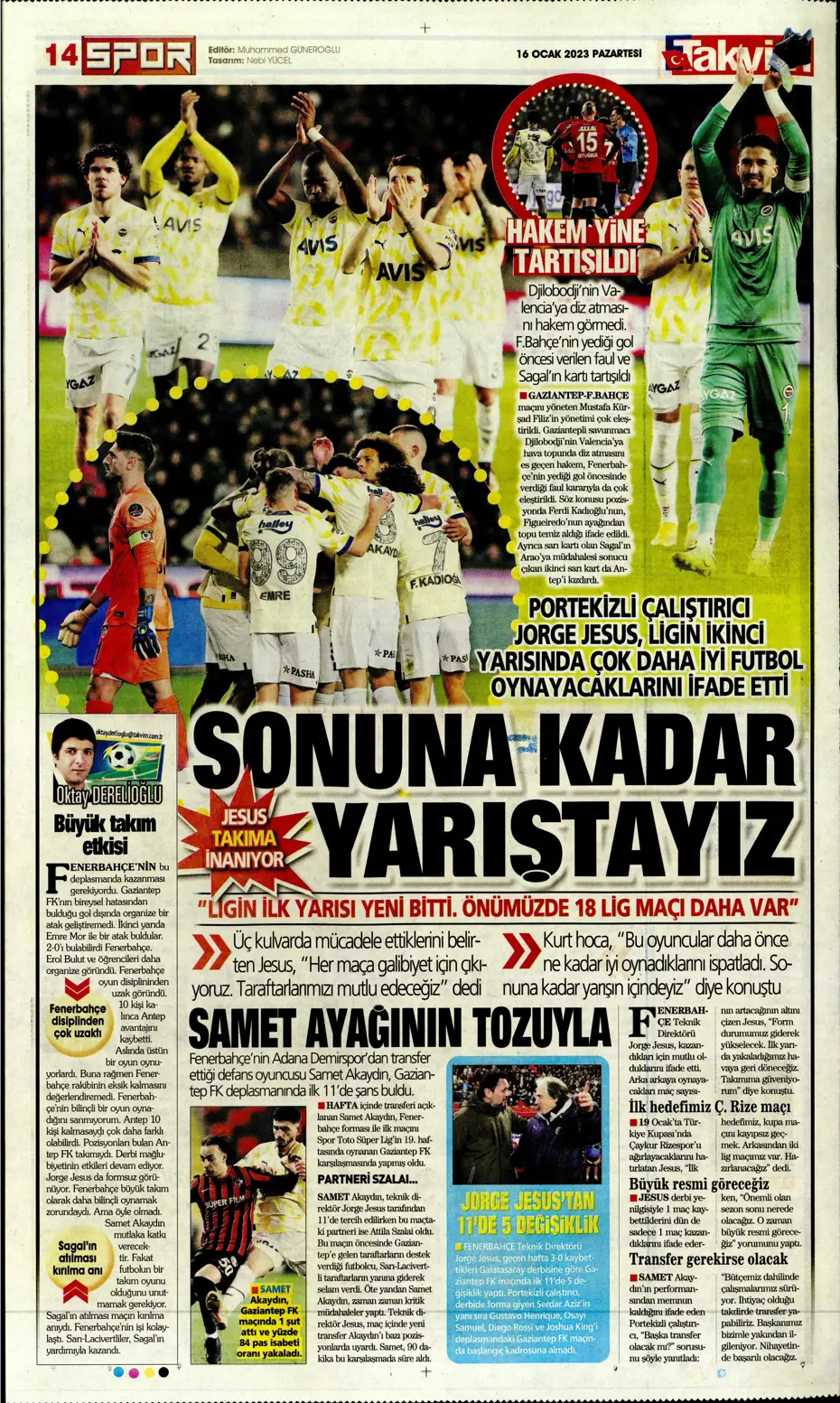 Sporun Manşetleri (16 Ocak 2023) - 36