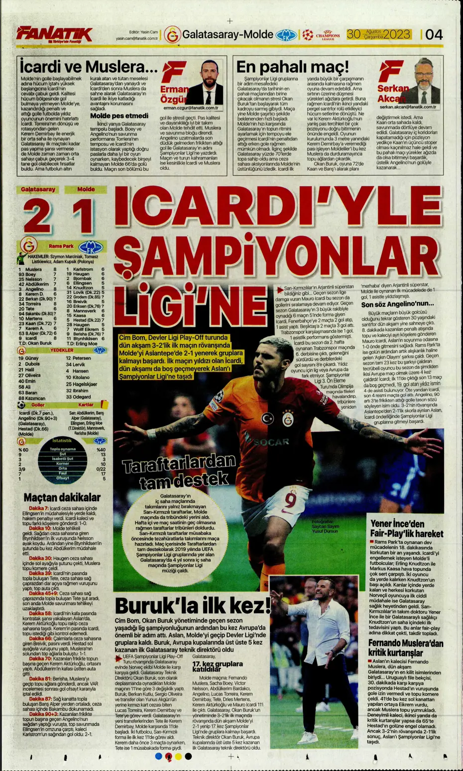 "Avrupa Avrupa duy sesimizi" | Sporun manşetleri (30 Ağustos 2023) - 6 "Avrupa Avrupa duy sesimizi" | Sporun manşetleri (30 Ağustos 2023) - 6