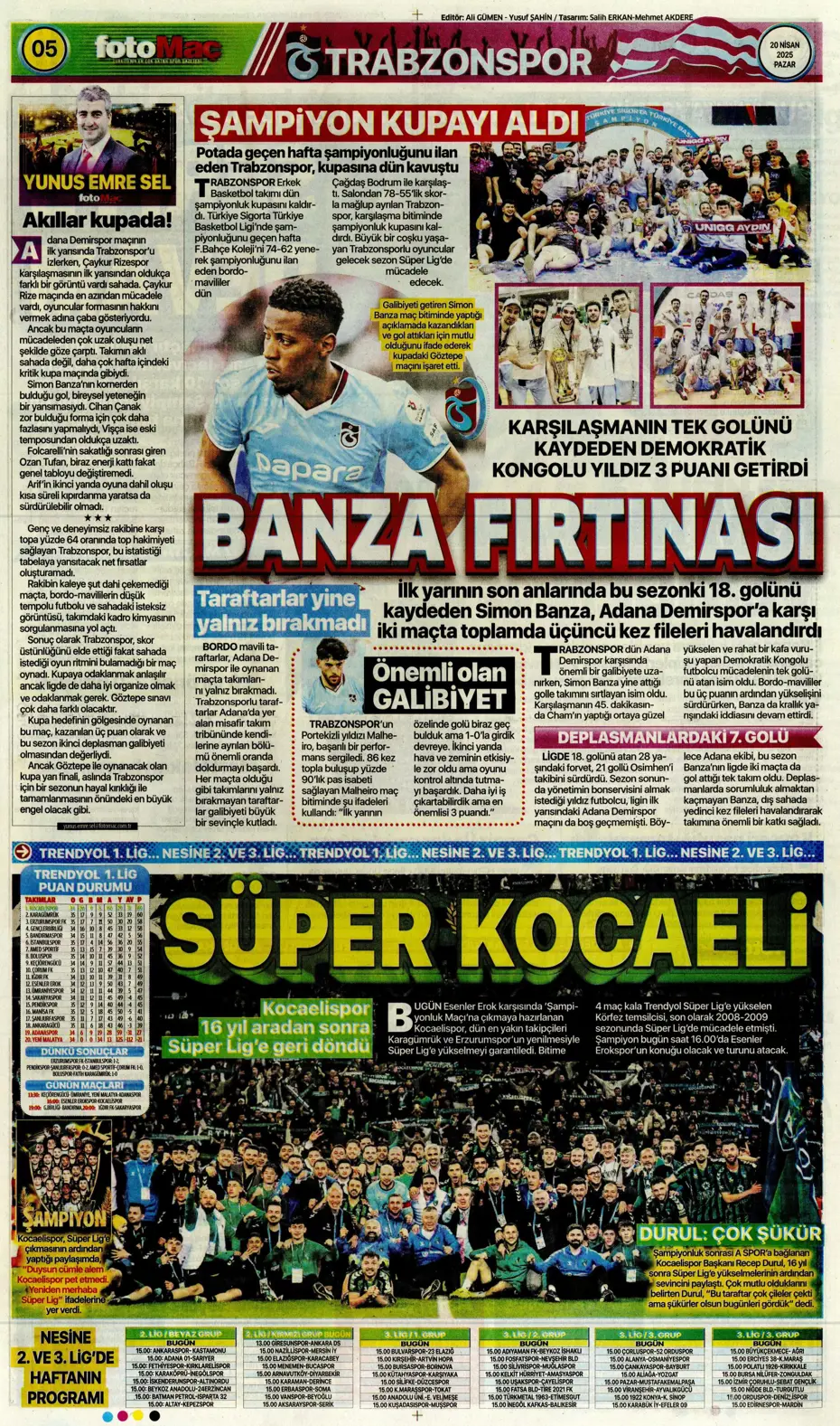 "Oğuz Aydın için geldiler" | Sporun manşetleri - 17