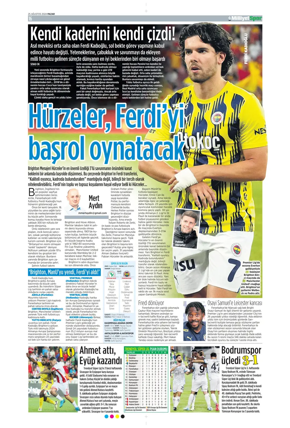 "Fenerbahçe'den yıldız bombardımanı" | Sporun manşetleri - 20 "Fenerbahçe'den yıldız bombardımanı" | Sporun manşetleri - 20