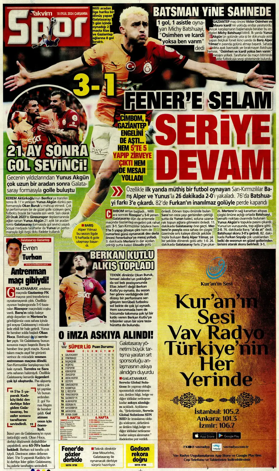 "Jose Mourinho'dan derbi kararı" | Sporun manşetleri - 35 "Jose Mourinho'dan derbi kararı" | Sporun manşetleri - 35