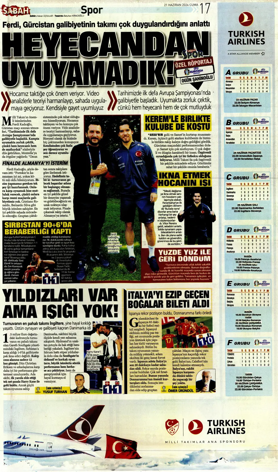 "Bir yıl daha G.Saray'dayım" | Sporun manşetleri (21 Haziran 2024) - 30 "Bir yıl daha G.Saray'dayım" | Sporun manşetleri (21 Haziran 2024) - 30