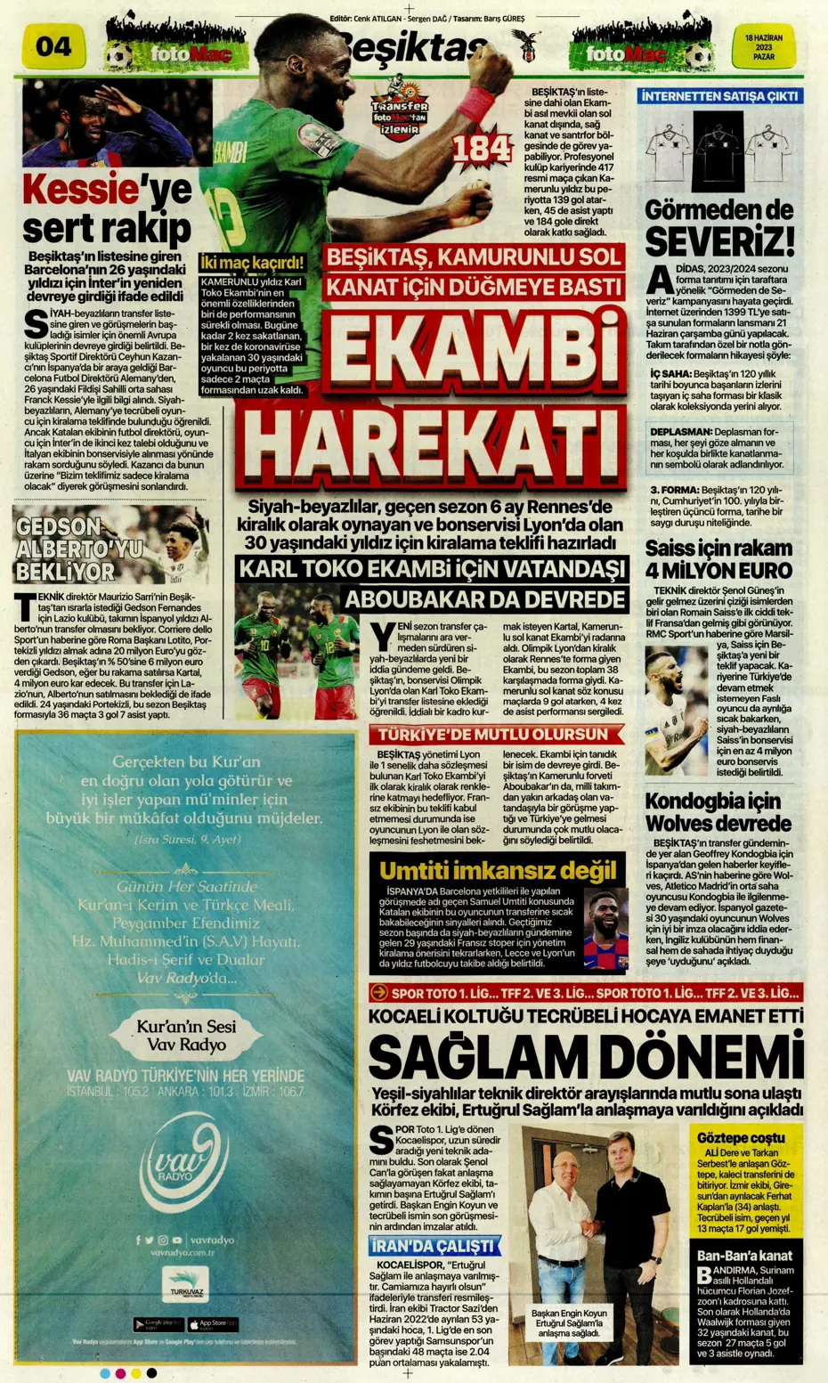 "Dzeko bavulları topluyor" Sporun manşetleri (18 Haziran 2023) - 9