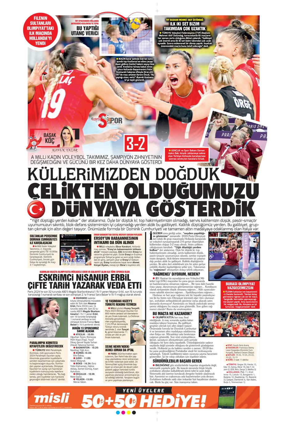 "Mourinho ateşi yaktı" | Sporun manşetleri (30 Temmuz 2024) - 18