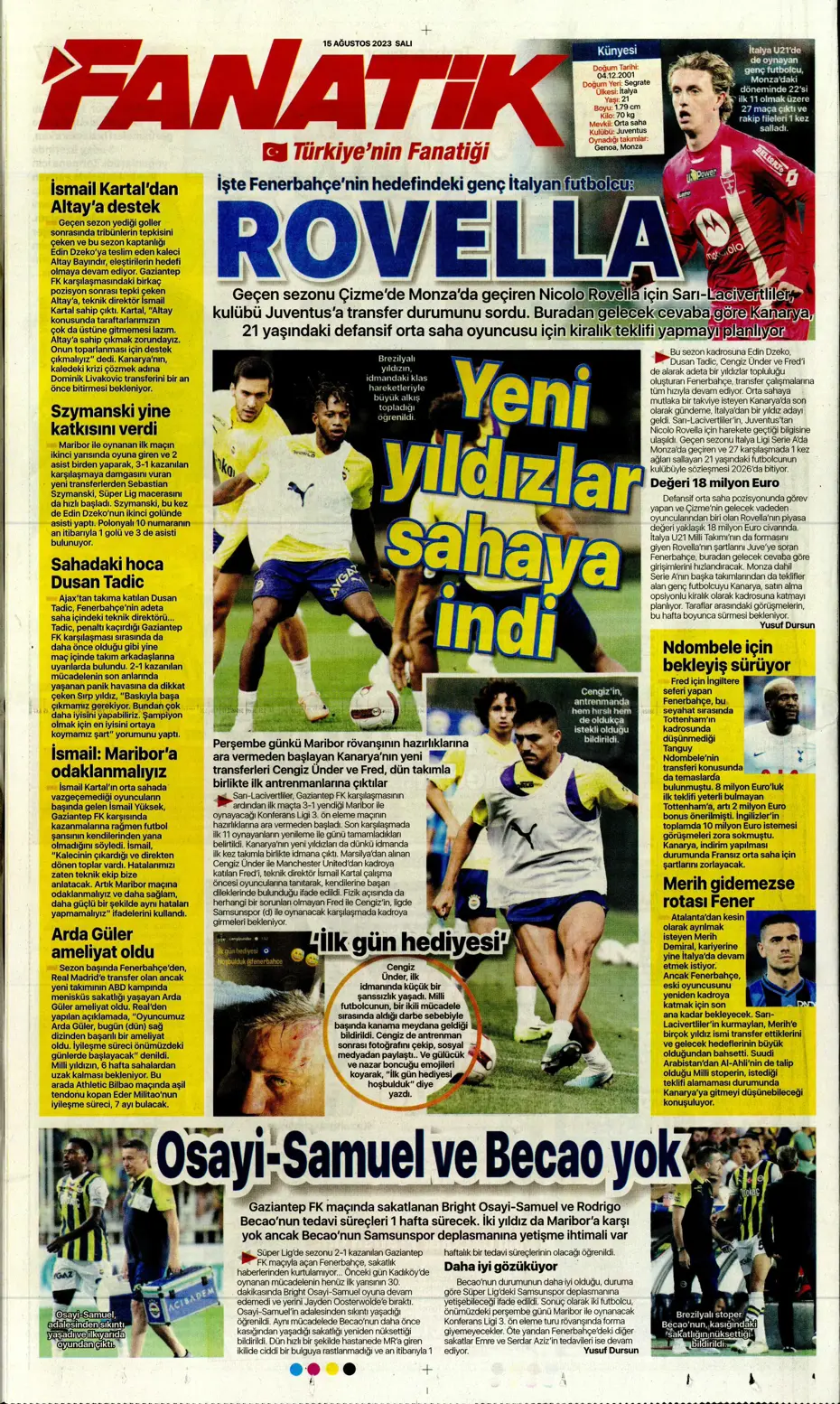 "Kartal'ı Gedson uçurdu" | Sporun Manşetleri - 14