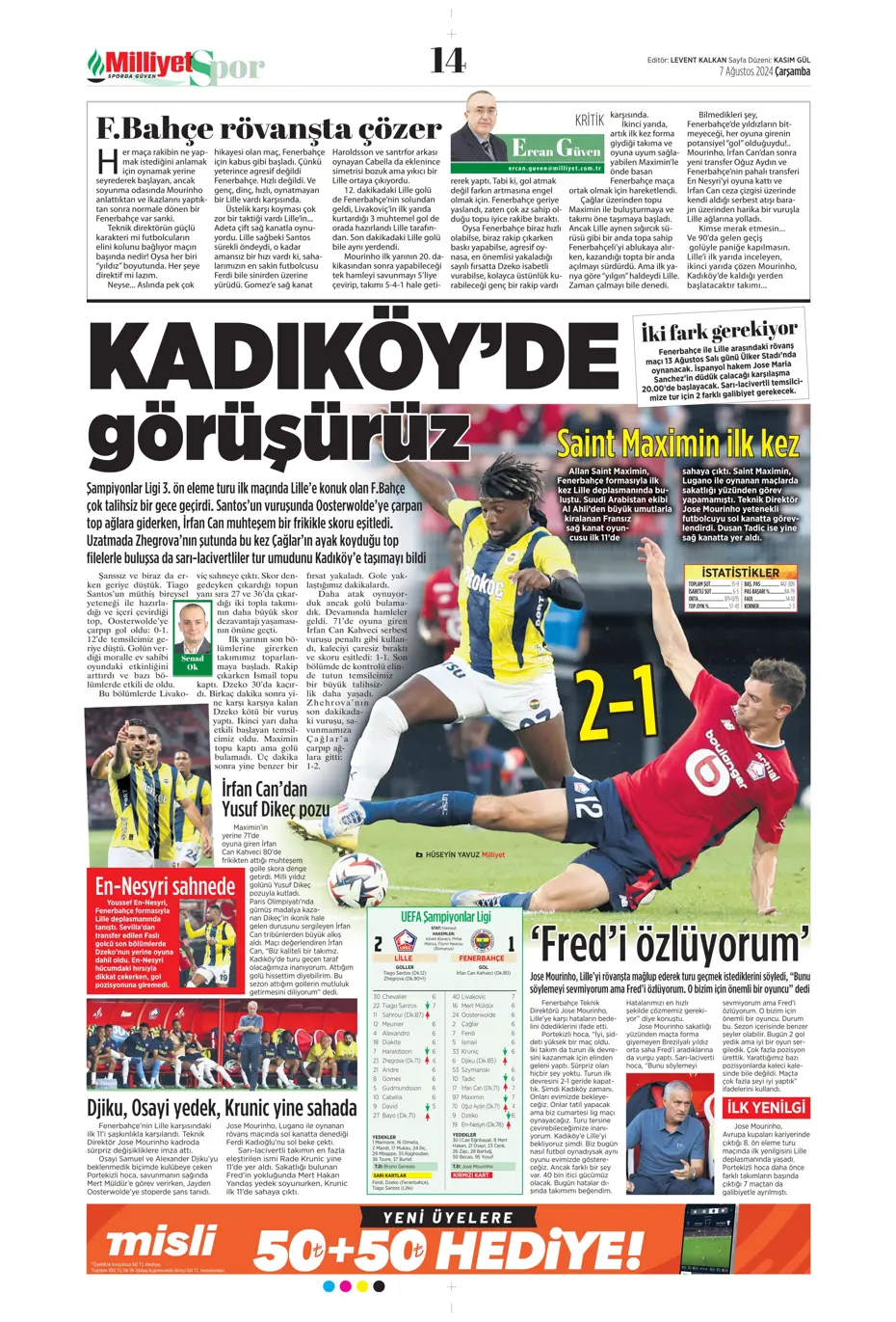 "12 milyon euroya Becao" | Sporun manşetleri - 21 "12 milyon euroya Becao" | Sporun manşetleri - 21