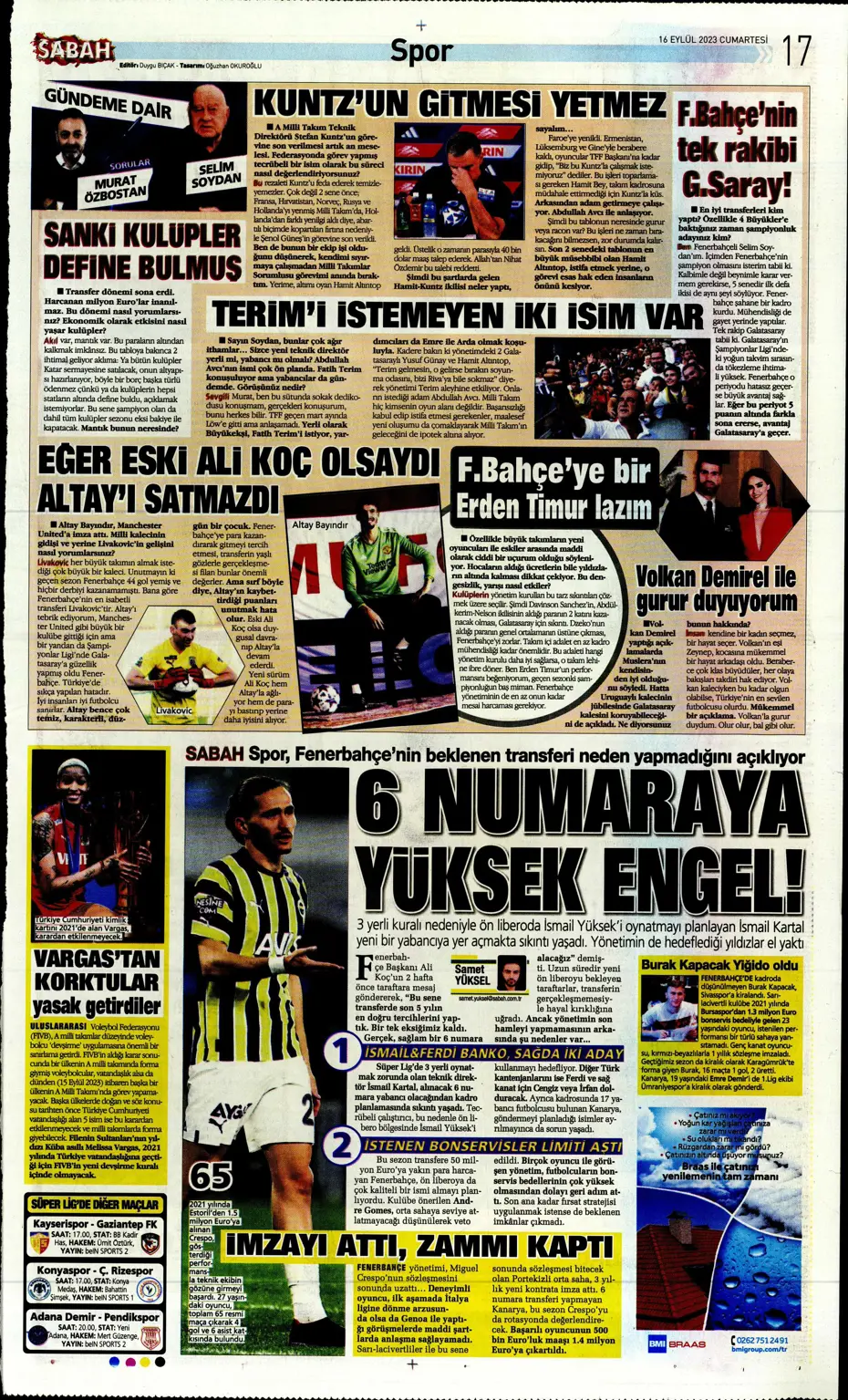 "Süper Lig'de transfer rekoru" | Sporun Manşetleri - 30