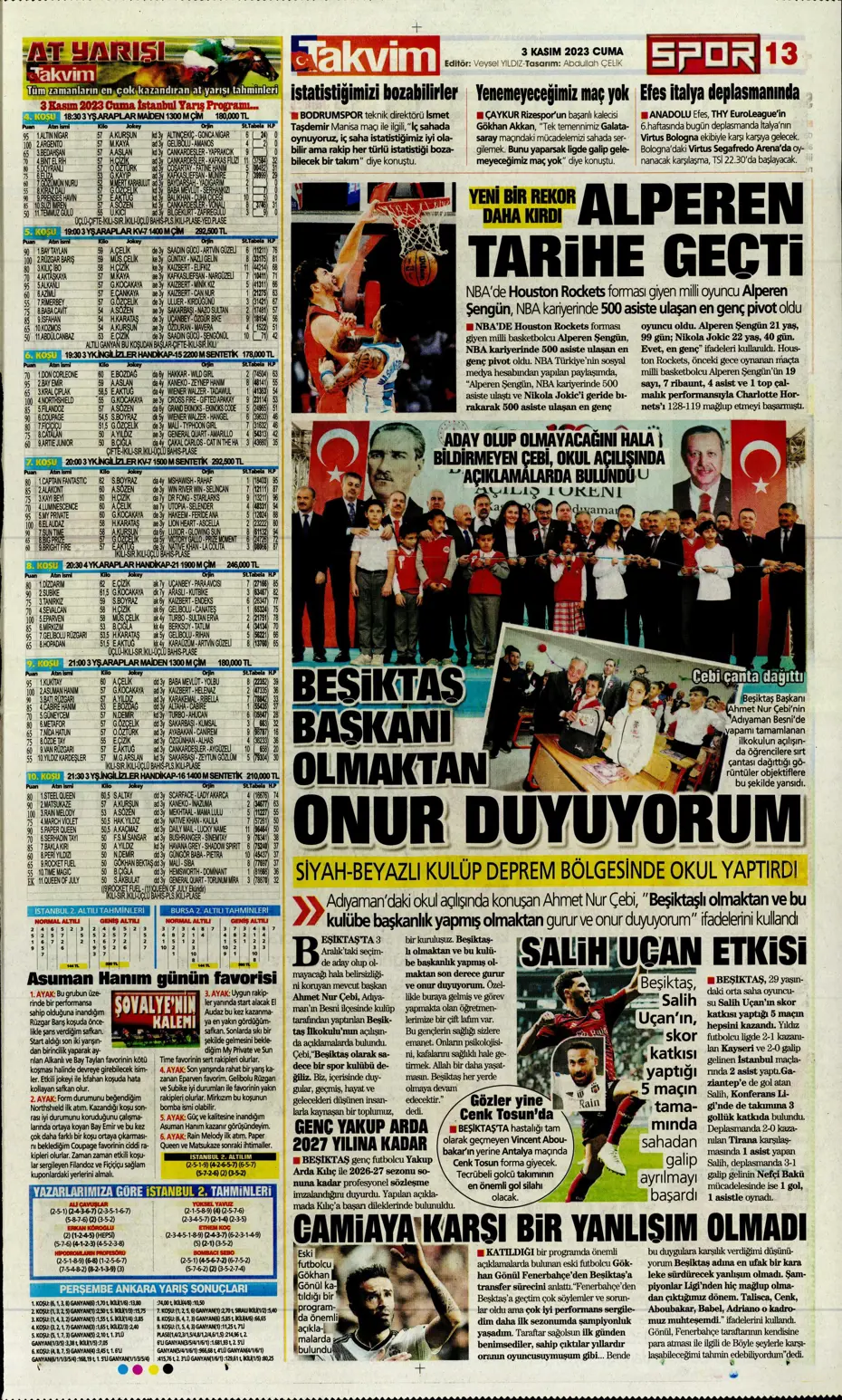 "Chelsea'nin sol beki Aslan'a" | Sporun manşetleri (3 Kasım 2023) - 21