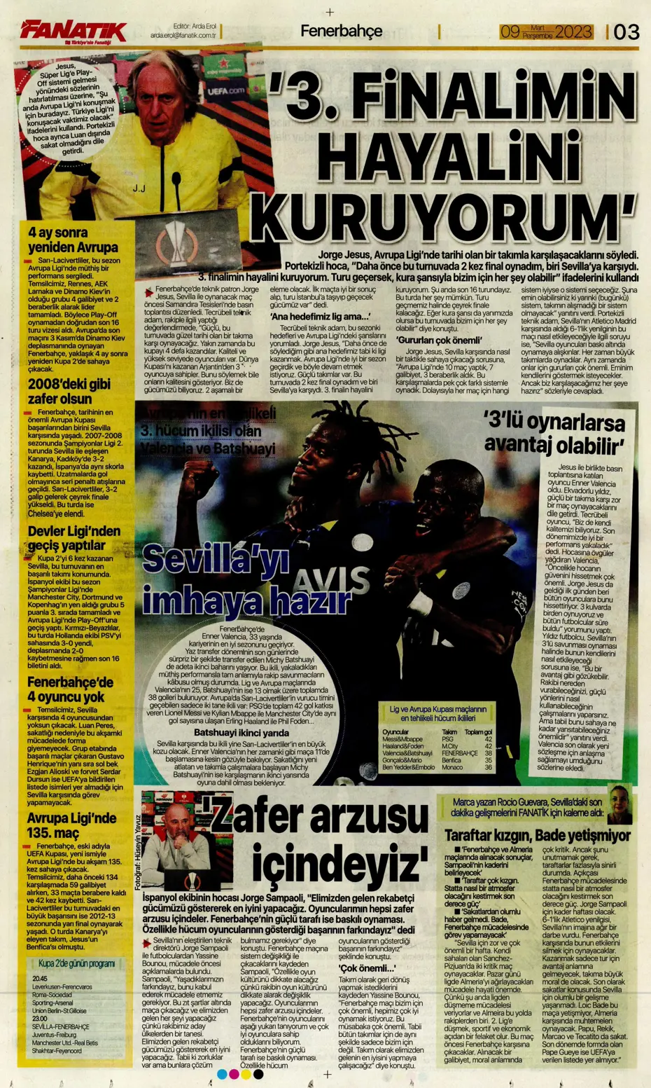 "Avrupa'yı fethedelim" - Sporun manşetleri - 3