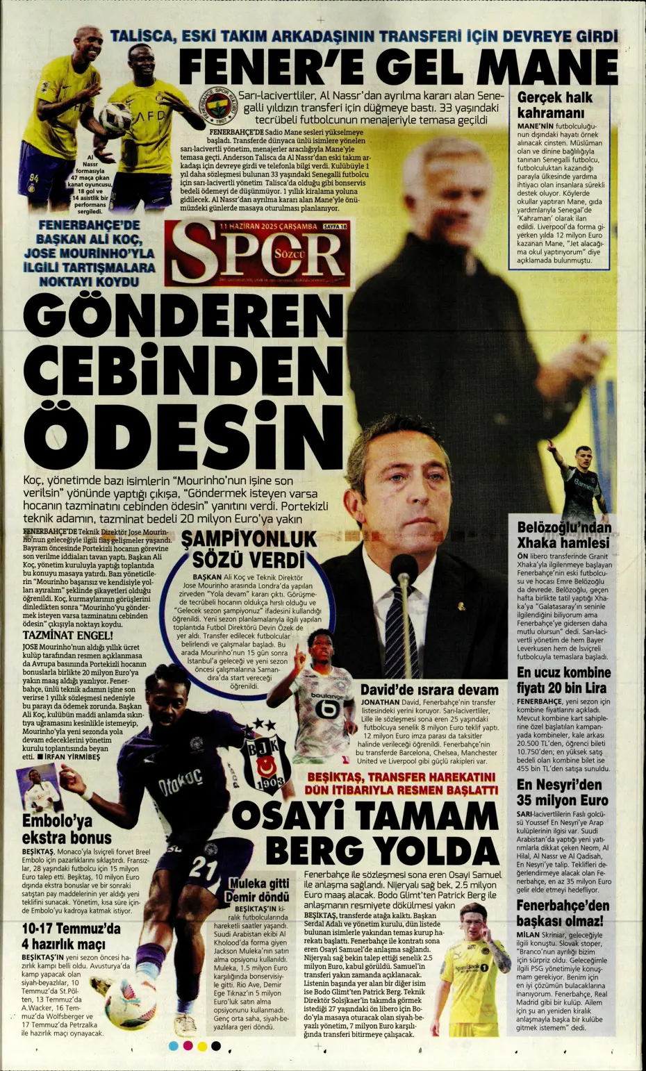 "Patron çıldırdı: Osimhen'e görülmemiş teklif" | Sporun manşetleri - 26