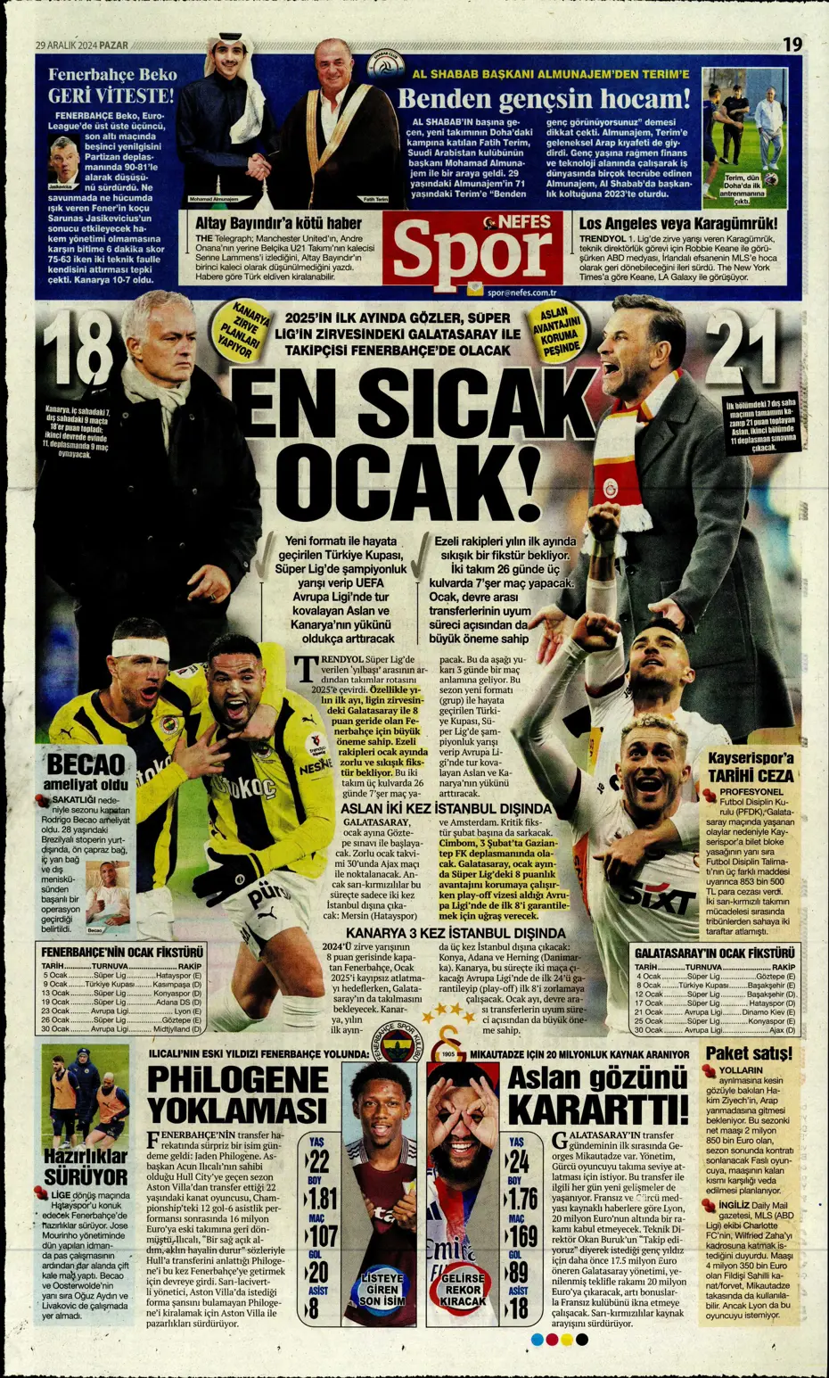 "Mikautadze'de sona doğru" | Sporun manşetleri (29 Aralık 2024) - 27