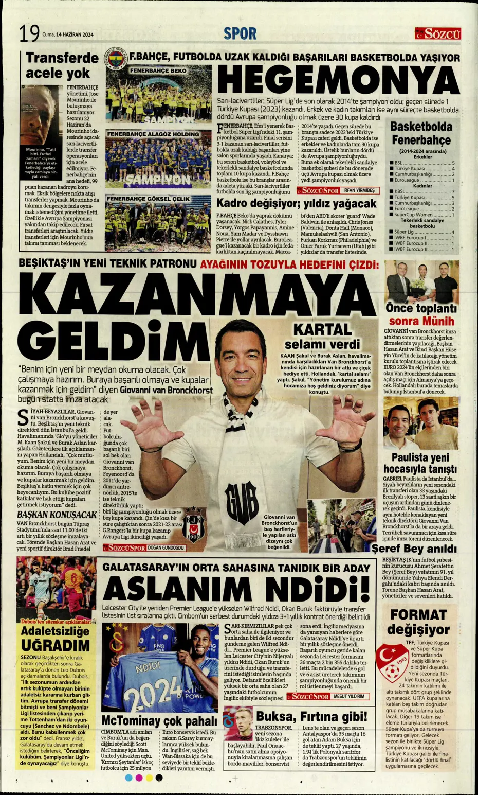 "A Milli Takım'da İrfan Can şoku" | Sporun manşetleri (14 Haziran 2024) - 29 "A Milli Takım'da İrfan Can şoku" | Sporun manşetleri (14 Haziran 2024) - 29